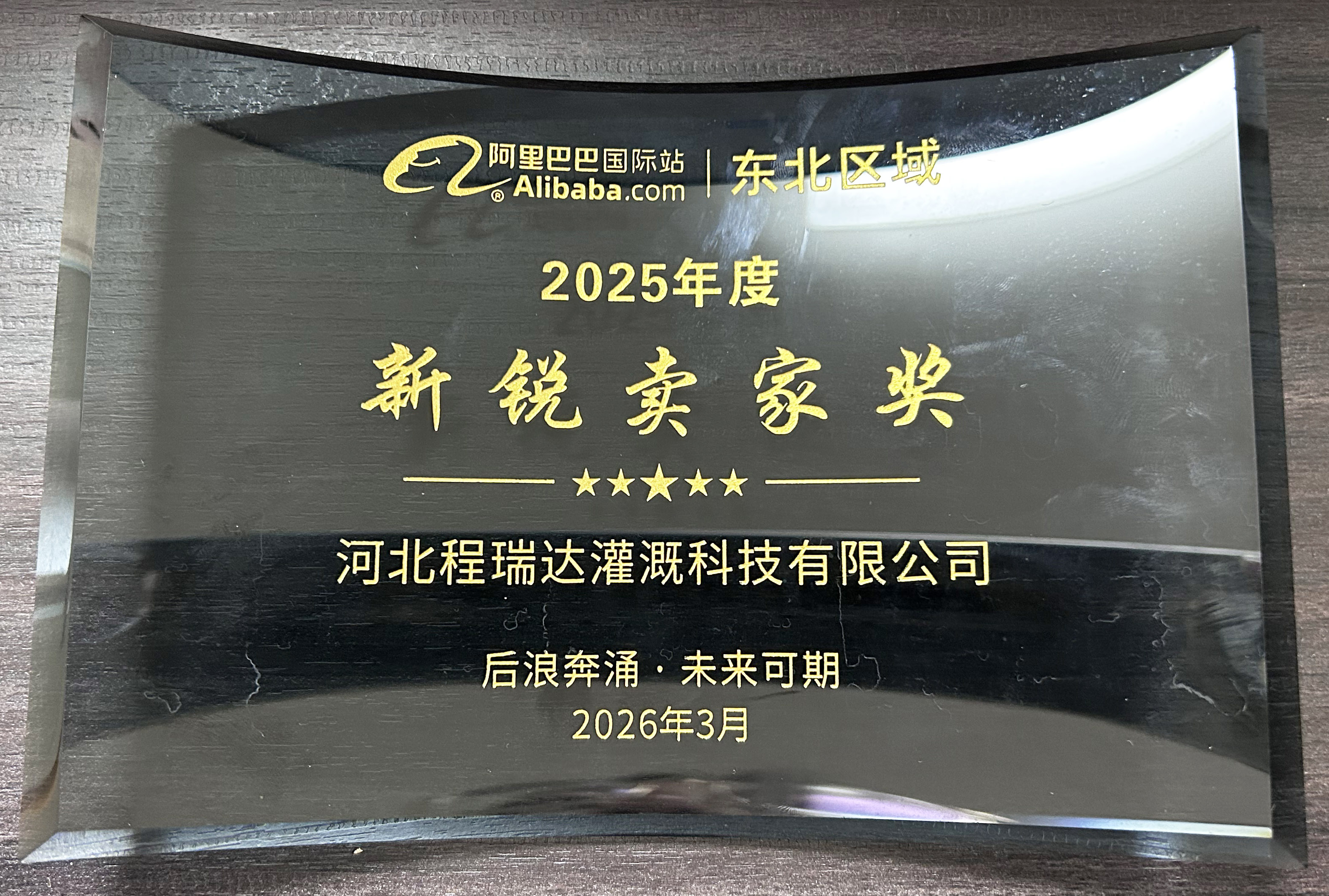 朔州程瑞达灌溉 | 荣获阿里国际站新锐卖家奖